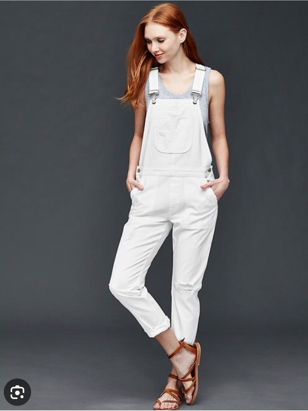 GAP White Women's Denim Overalls